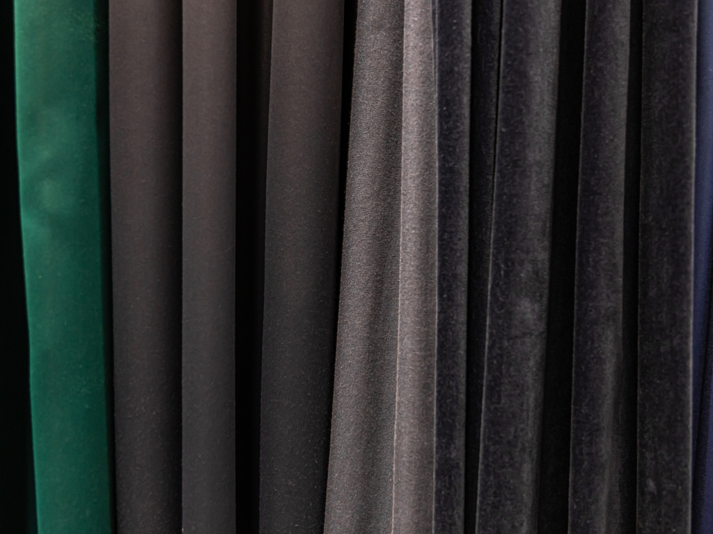 Different shades of curtain blackout fabrics